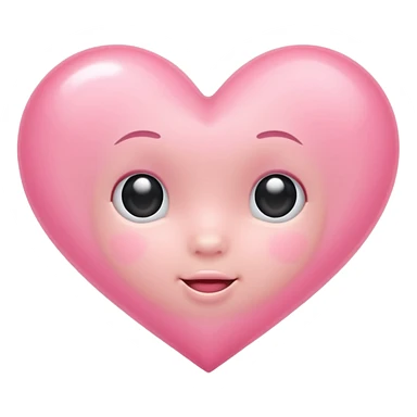 Baby pink heart sticker