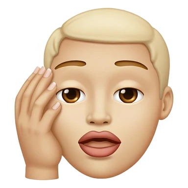 Hand covering mouth sticker