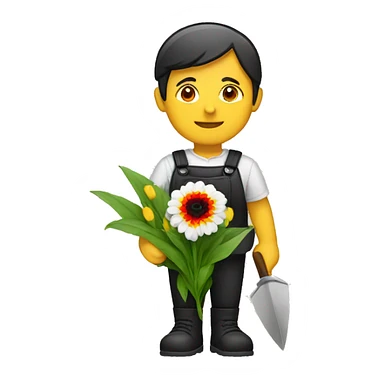 florist with flower of germany flag colors sticker