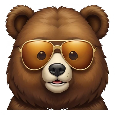 Rich bear with sunglasses  sticker