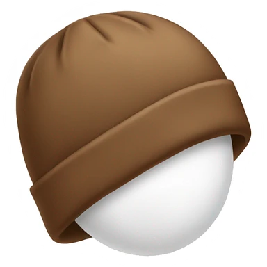 brown winter hat no person sticker