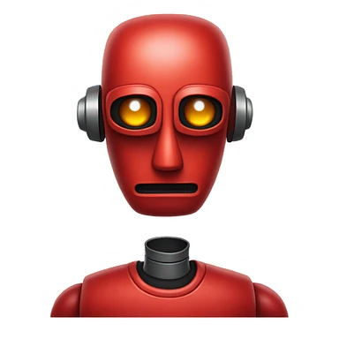 red robot DS letters on shirt sticker