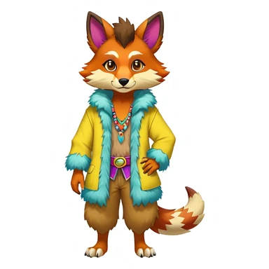 colorful anthro vernid fursona Fakemon sticker