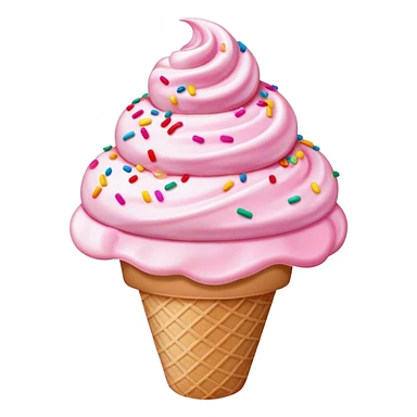 pink confetti ice cream sticker