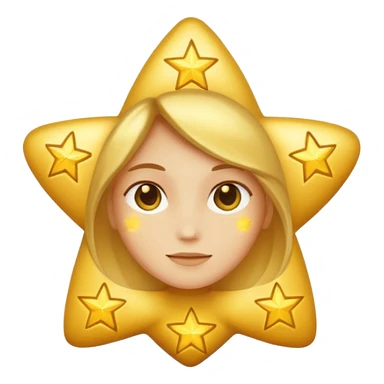Real star shape face and body sticker