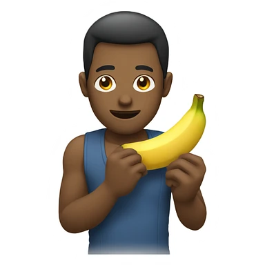 Homme qui mange une banane  sticker