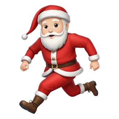 Santa running sticker