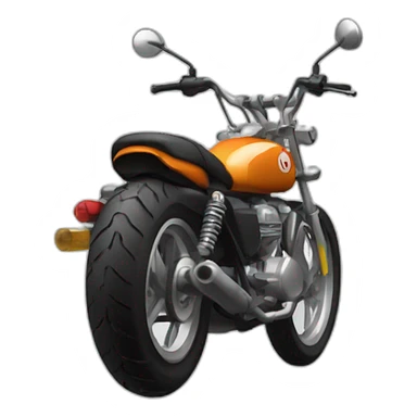 Moto roue arrière sticker