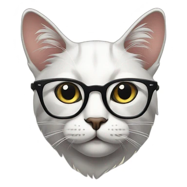 hipster cat sticker