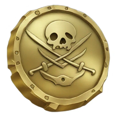 pirate coin sticker