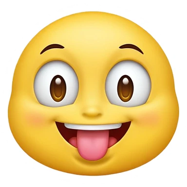 Yellow face sticking its tongue to the side sticker