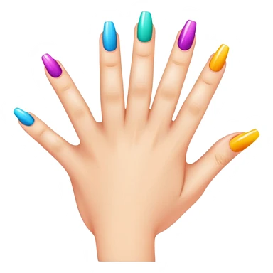 Acrylic nail manicure  sticker