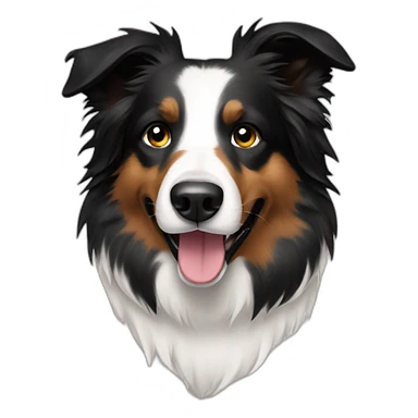 With border collie with black stain sticker