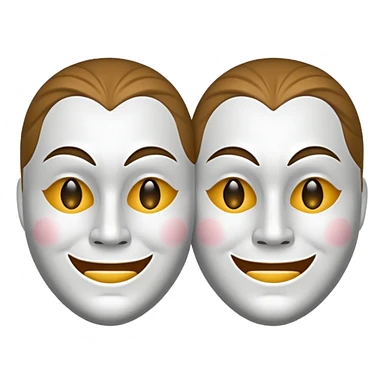 two drama masks sticker