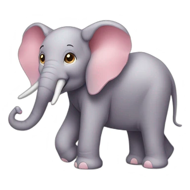 Éléphant rose sticker