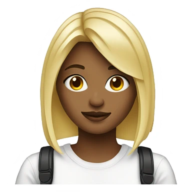 blonde girl dj sticker