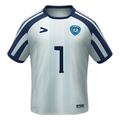 Soccer shirt with number 12 sticker