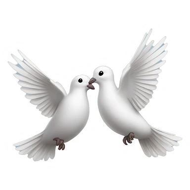 Two doves flying together sticker