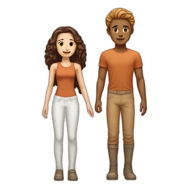 Couple on mars girl is pale boy is tan sticker
