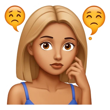 woman thinking sticker