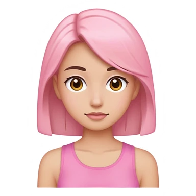 Me wearing a pink top sticker