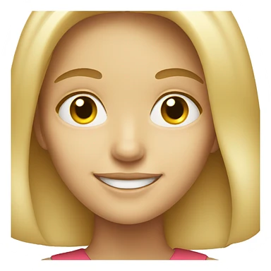 smiling blonde girl portrait sticker