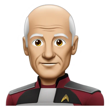 Sexy captain Picard from Star Trek sticker