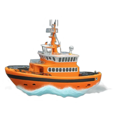 orange rescue ship sticker