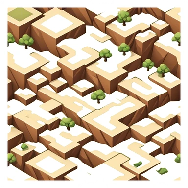 isometric rugged terrain tile sticker