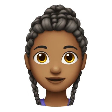 Girl with braids  sticker