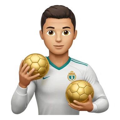 Cristiano Ronaldo con el Balón de Oro sticker