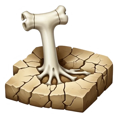 bone in ground sticker