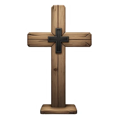 Black cross sticker