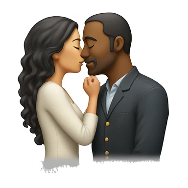 Man, who kiss his wife sticker