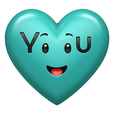 Teal heart with You Rock in italics and exclamation point wording sticker