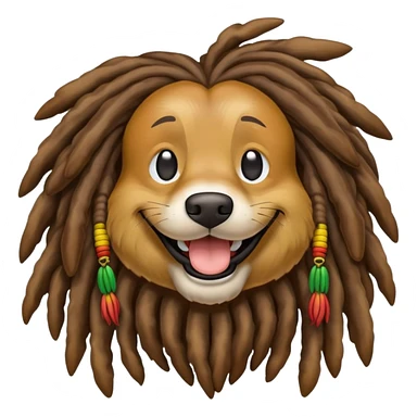 Rasta dog sticker