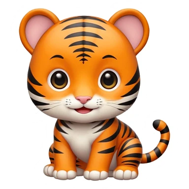 Cute kawai adorable chibi baby "Rishboland Tiger"   sticker