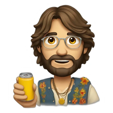 Hippie rubio y celular  sticker