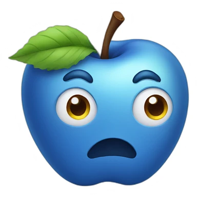 Blue Apple sticker