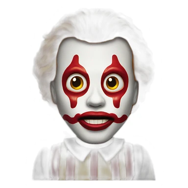 scary ronald mcdonald sticker