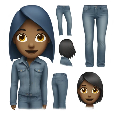 Girl in the jeans  sticker
