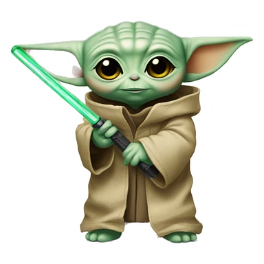 Baby Yoda is holding yellow screwdriver sticker