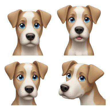 Short haired dog blue eyes sticker