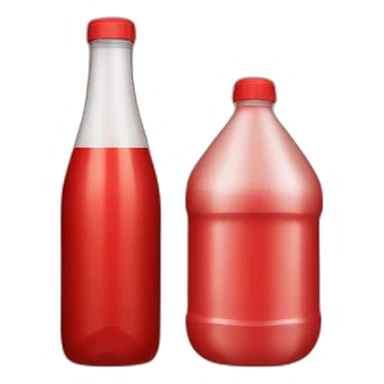 Bouteille en plastique rouge  sticker