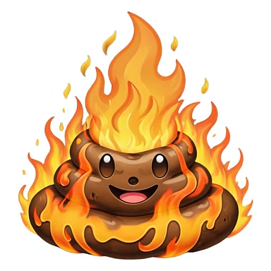 Poop on fire sticker