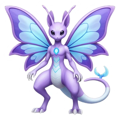 Venomoth-Mewtwo-Lunala-Fakémon-hybrid-creature (full body)  sticker