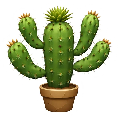 green cactus with arms sticker