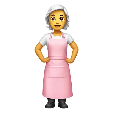 Pink pastel apron sticker