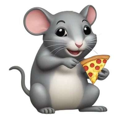New York Subway rat eating pizza sticker