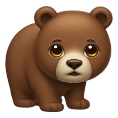 Ours chat marron sticker